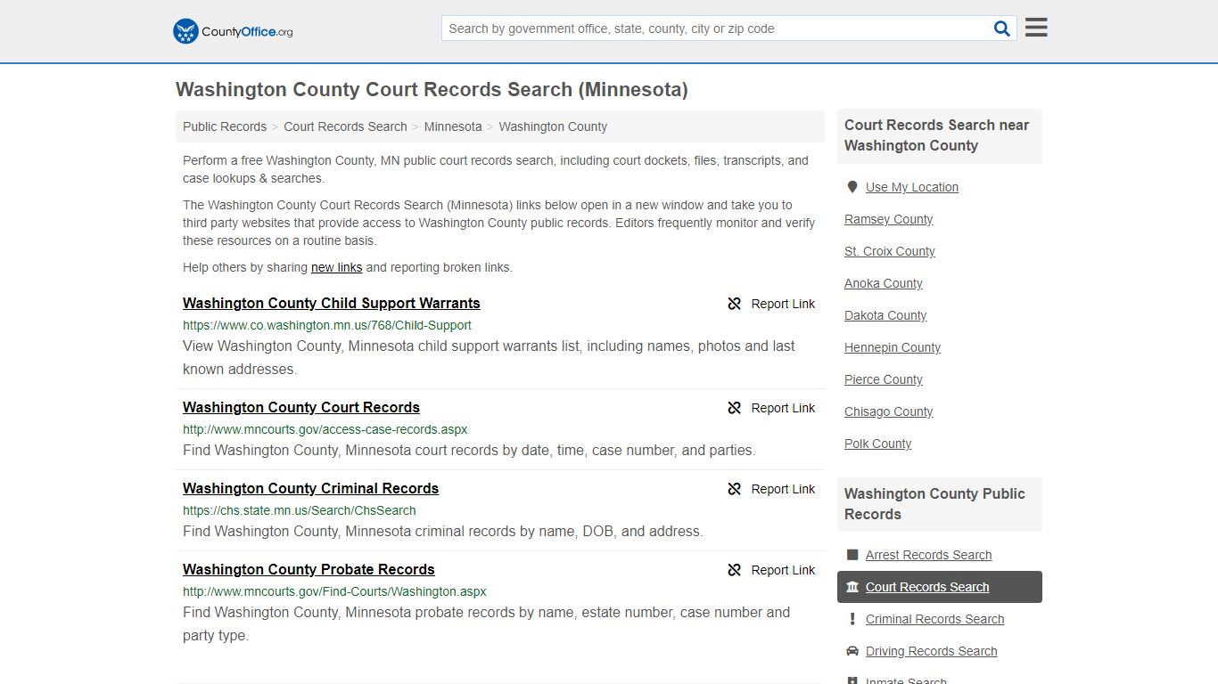 Court Records Search - Washington County, MN (Adoptions ...