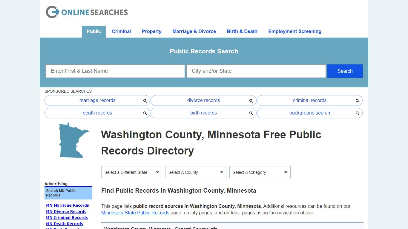 Washington County, Minnesota Public Records Directory