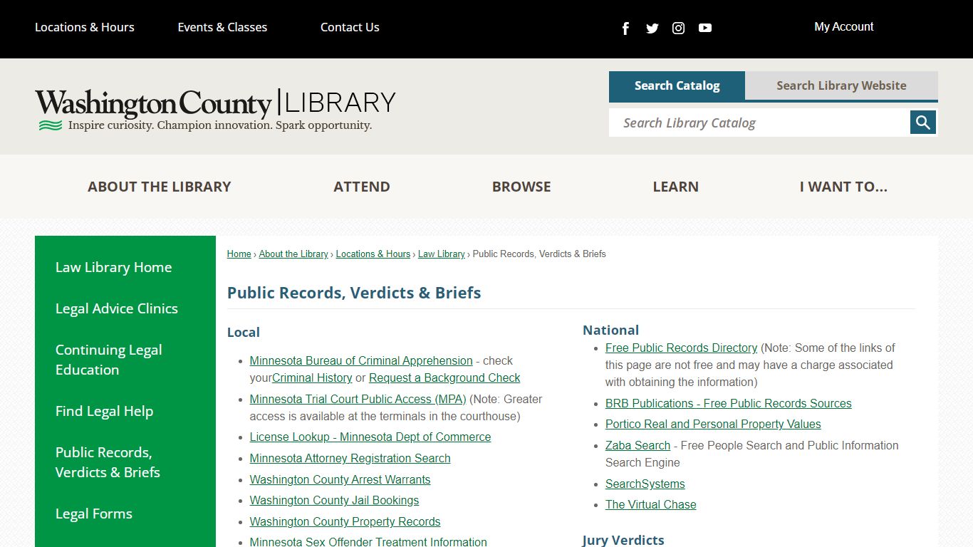 Public Records, Verdicts & Briefs | Washington County ...